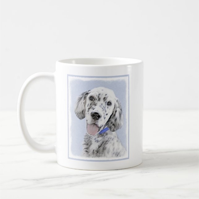 Mug L'art du chien peintre Blue Belton (Gauche)