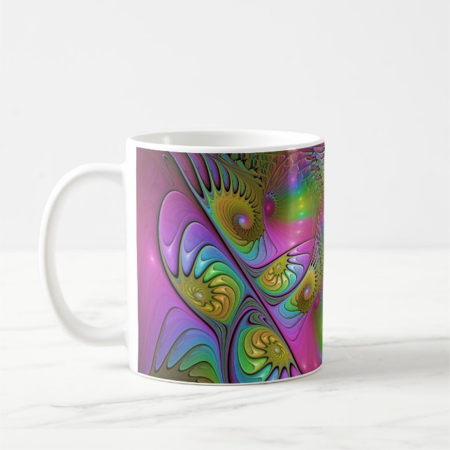 Mug L'art fractal abstrait lumineux et coloré (Gauche)
