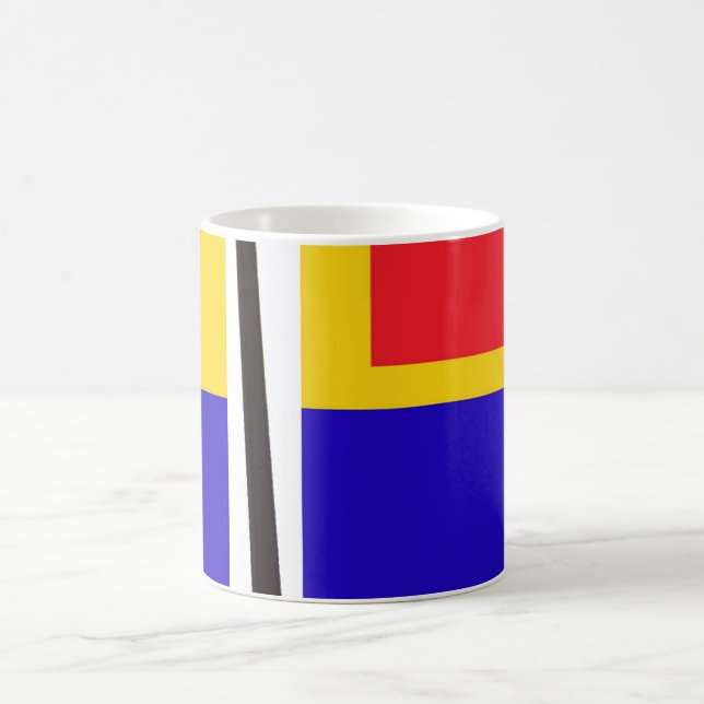 Mug L'art inspiré par l'artiste Abstrait Piet Mondrian (Centre)