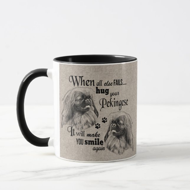 Mug L'art Pekingen quand tout échoue citation (Gauche)