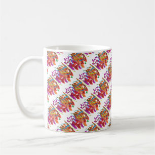 Mug L'art régulier aplatit les formes modernes entrela