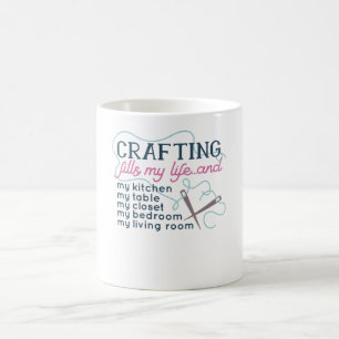 Mug L'artisanat remplit ma vie et... Typographie