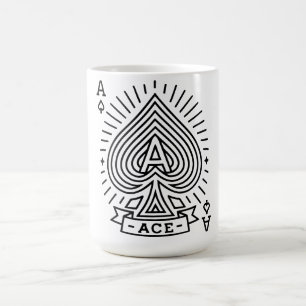 Mug L'as des pique — Emblème d'éclatement de soleil de