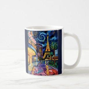 Mug Las Vegas Rétro La Nuit du Casino de Style Van Gog