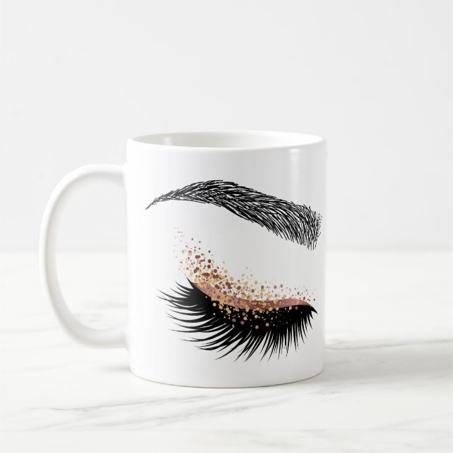 Mug Lashes beauté maquillage fille Lash Extension Rose (Gauche)