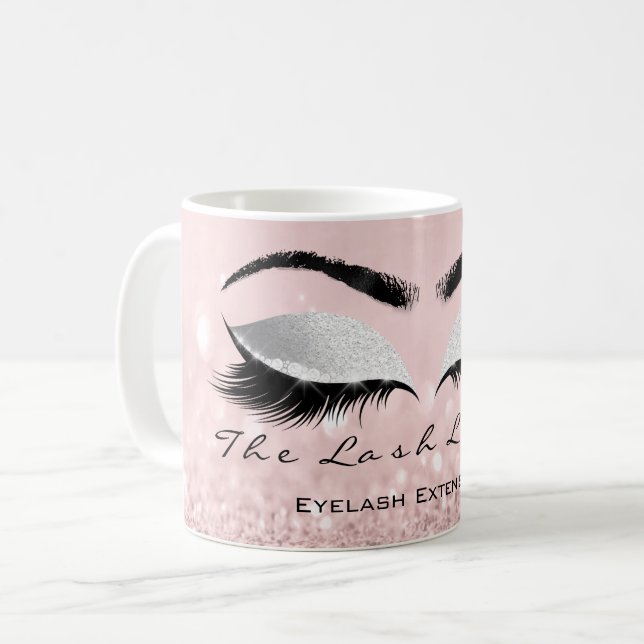 Mug Lashes Extension Beauté Studio Gris Parties scinti (Devant gauche)