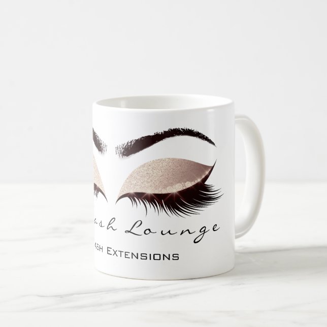 Mug Lashes Extension Beauté Studio White Eyes Parties  (Devant droit)