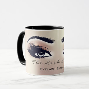 Mug Lashes Extension Maquillage oculaire Studio Peach