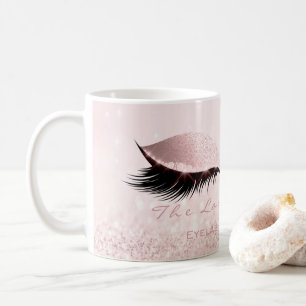 Mug Lashes Extension Studio Rose Pink Maquillage Girl