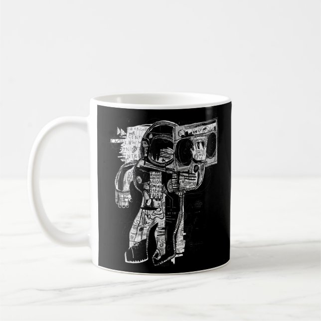 Mug L'Astronaute Abstrait Écouter L'Illustration Musiq (Gauche)
