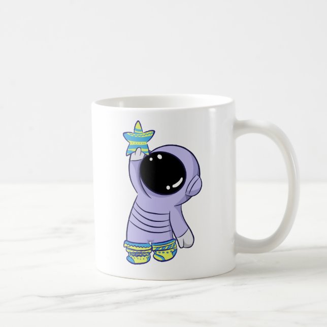 Mug L'astronaute dans différentes chaussettes (Droite)