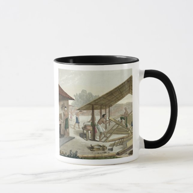 Mug L'atelier de menuiserie dans Kupang, Timor, (Droite)