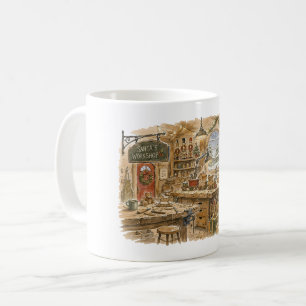 Mug L'atelier du Père Noël pour un Noël classique
