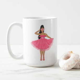 Mug Latina Babe Pink Nom personnalisé
