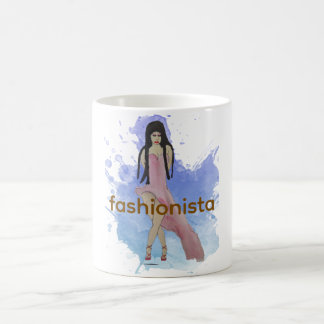 Mug Latina Fashionista with High Low Dress