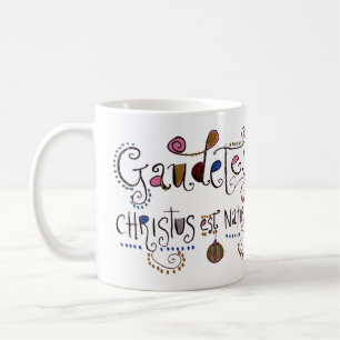 Mug Latino-Gaudete Noël Whimsical à la main