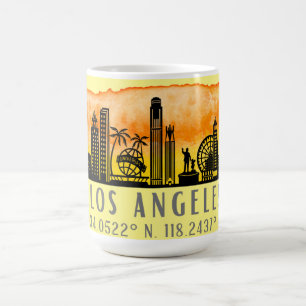 Mug Latitude et longitude de Los Angeles Skyline
