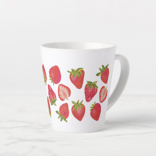 Mug latte aux fraises