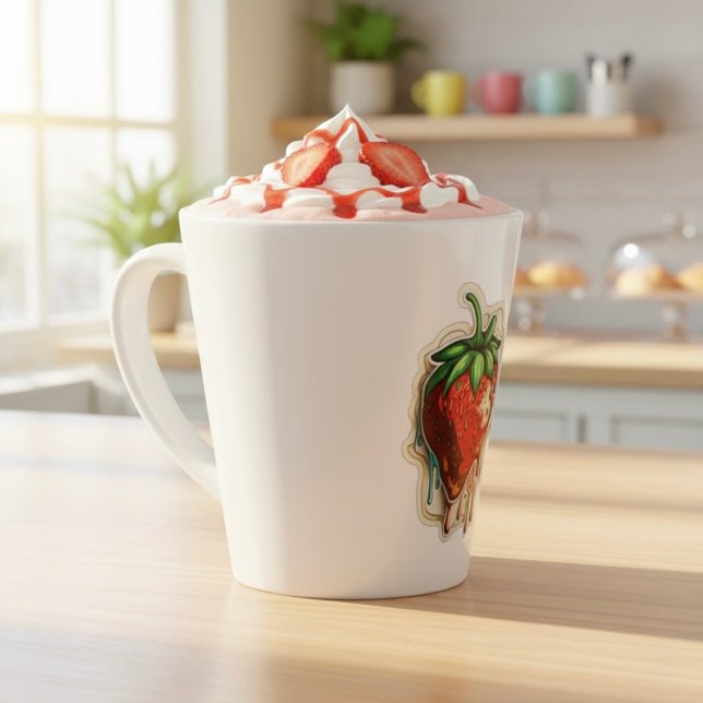 Mug latte aux fraises (Créateur téléchargé)