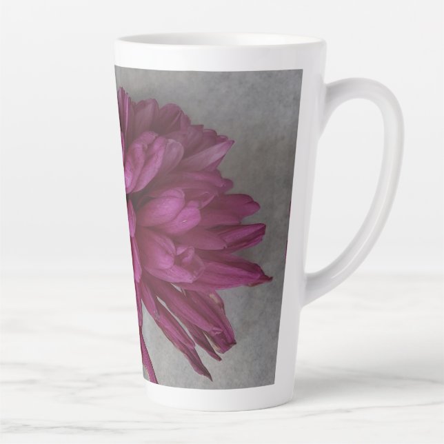 Mug latte de fleurs violettes (Droite)