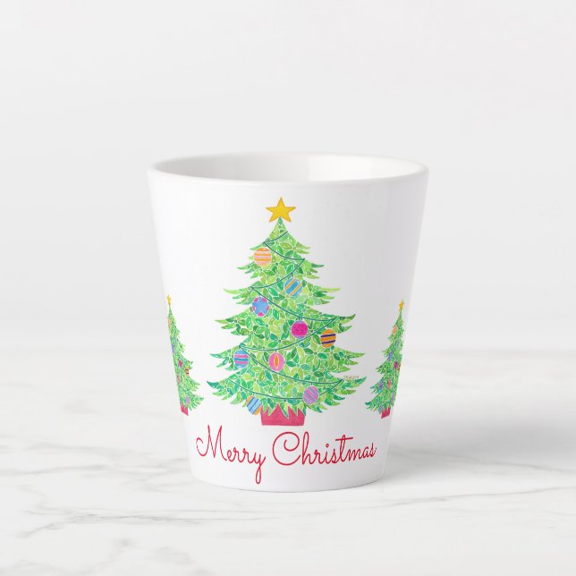 Mug latte de l'arbre de Noël (Devant)