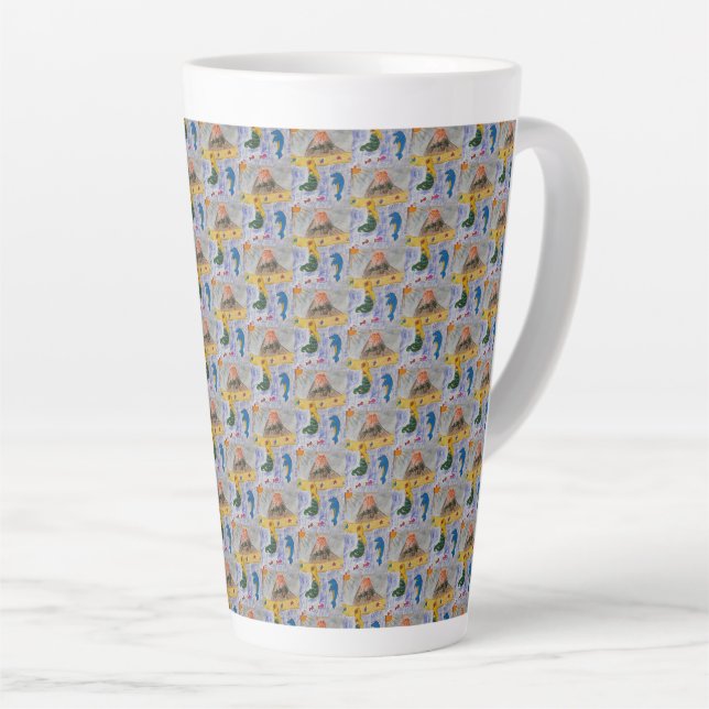 Mug latte de l'île de Mermaid (Angle droit)