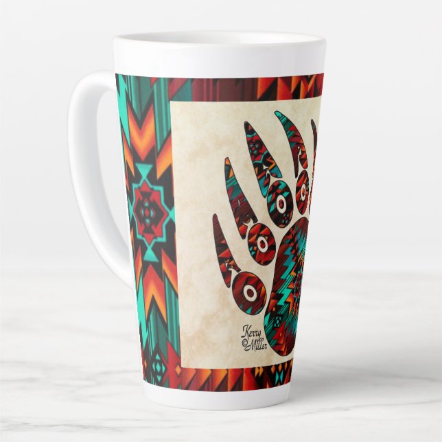 Mug latte de l'ours tribal (Angle gauche)