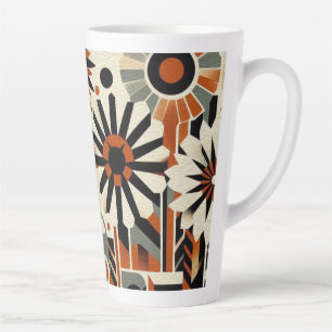 Mug latte du jardin géométrique vibré