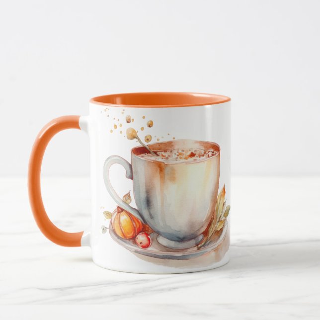 Mug Latte épice Citrouille d'automne | AutAutomne Cosy (Gauche)