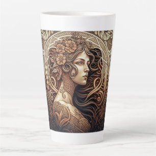 Mug Latte Femme Art Nouveau