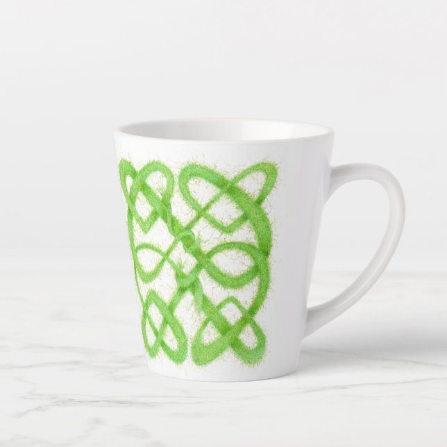 Mug Latte GREEN CELTIC KNOT (Droite)