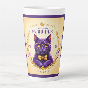 Mug Latte Professor Purr-Ple™ – Rêvez plus grand