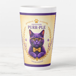 Mug Latte Professor Purr-Ple™ – Rêvez plus grand