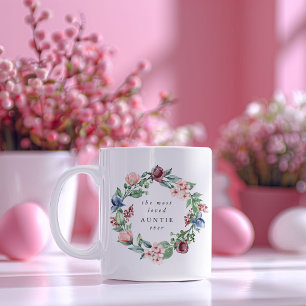 Mug L'AUNTIE la plus aimée jamais fleurie Wreath