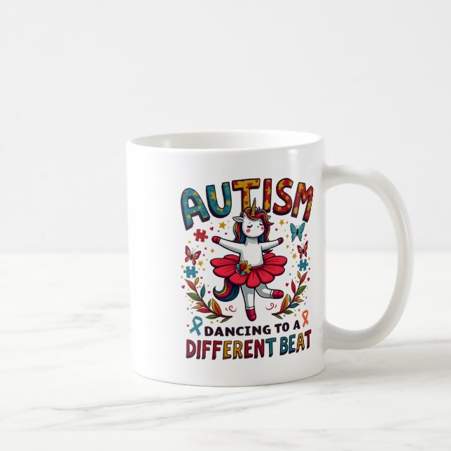 Mug L'Autisme Danser Pour Être Un Différent Beat Cute  (Droite)