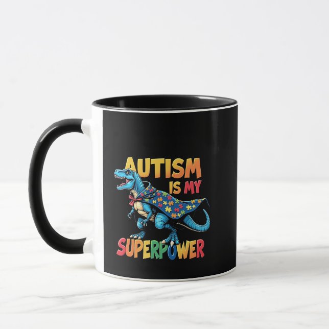 Mug L'autisme est ma superpuissance Sensibilisation su (Gauche)