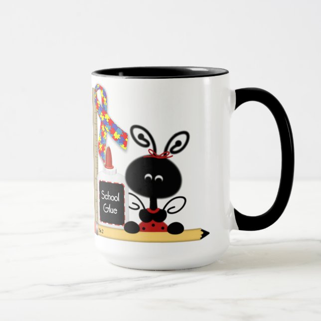 Mug L'autisme et la sensibilisation (Droite)