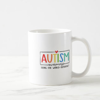 Mug L'Autisme Rétro Voit Le Monde Différent L'Autisme 