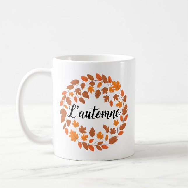Mug L'automne, automne Illustration française, automne (Gauche)