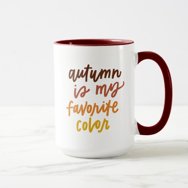 Mug "L'automne est ma couleur préférée" (Droite)