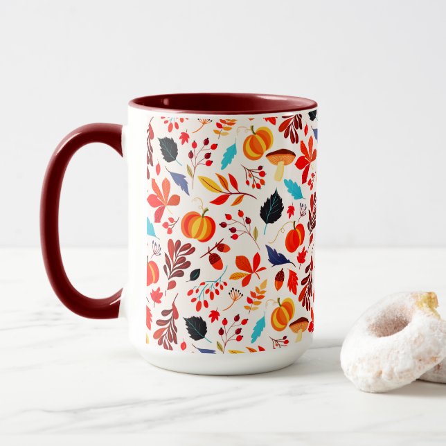 Mug L'automne laisse de la pâte à café (Avec donut)
