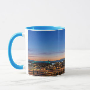 Mug L'autoroute I-5 et le centre de Seattle au crépus