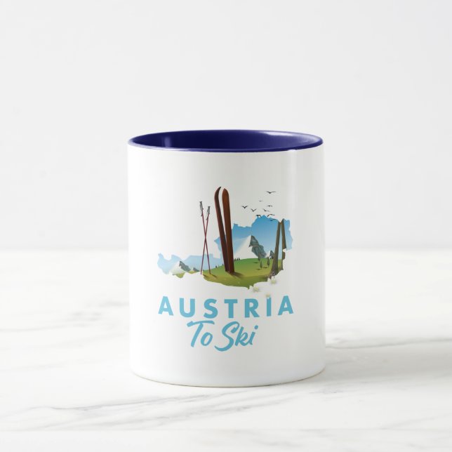 Mug L'Autriche pour skier. (Centre)