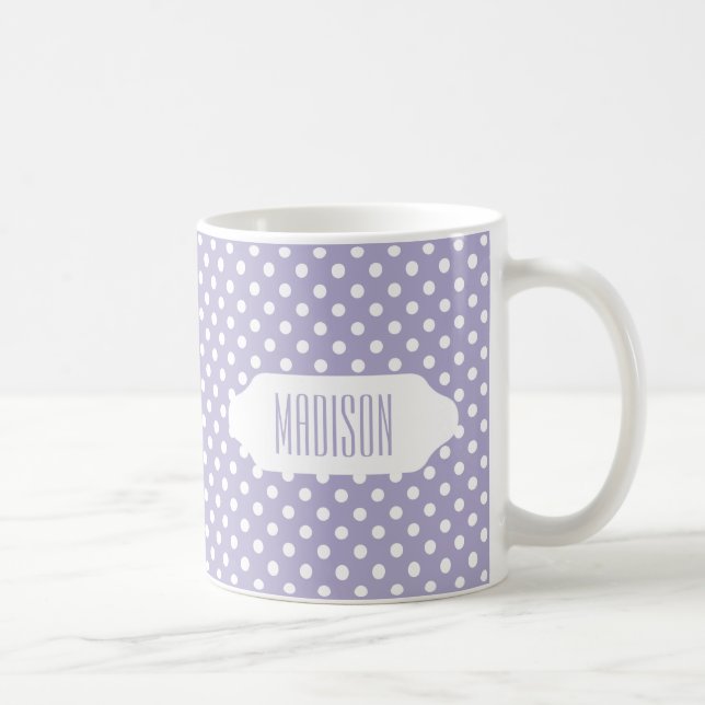 Mug Lavande cosmique/tasse pourpre de coutume de pois (Droite)