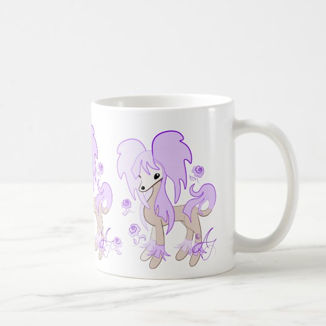 Mug Lavande crêtée chinoise mignonne (Droite)