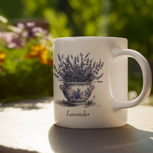Mug Lavande dans Delft Blue, personnalisable