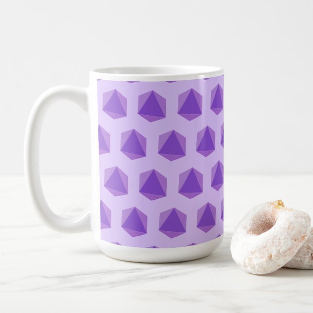 Mug Lavande de dés graphique (Avec donut)