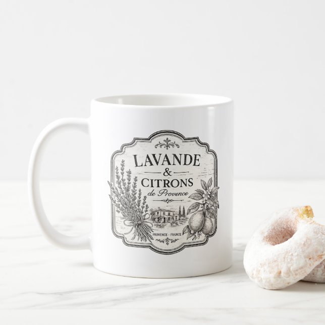 mug lavande et citron  (Avec donut)