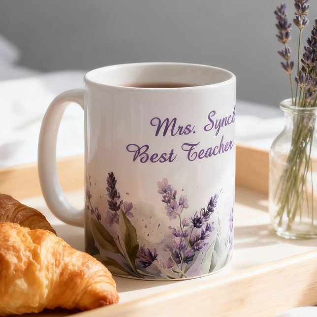 Mug Lavande Floral de Printemps Meilleure Appreciation (Créateur téléchargé)