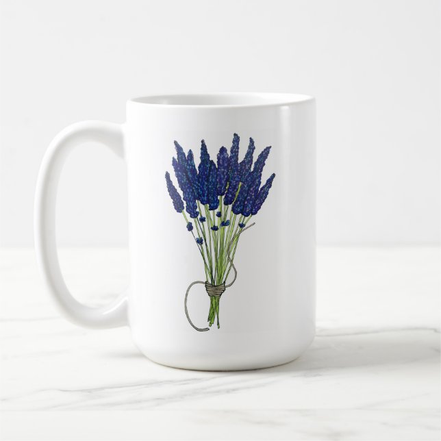 Mug Lavandula Lavender Bund Herbe Jardin Fleur Violet (Gauche)